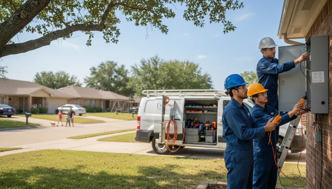 Certified electrician providing emergency electrical services in Quinton, OK
